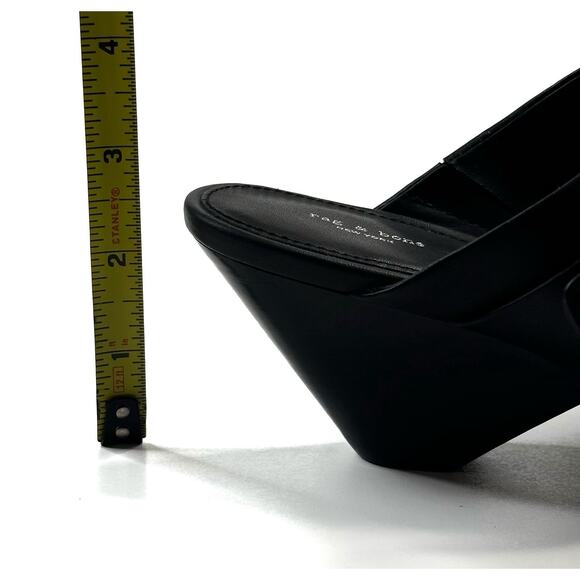 Rag & Bone Slip-On Spire Black Leather Grommet Mules Buckles Size 37 (US 7) New - Picture 7 of 9